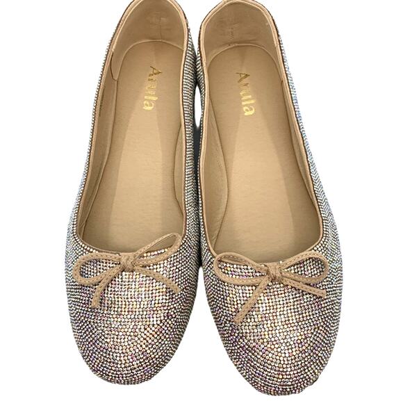 ARULA Women's WIDE WIDTH Slip-on Rhinestone Ballet Flats | Size 11 W | NIB - Picture 1 of 7